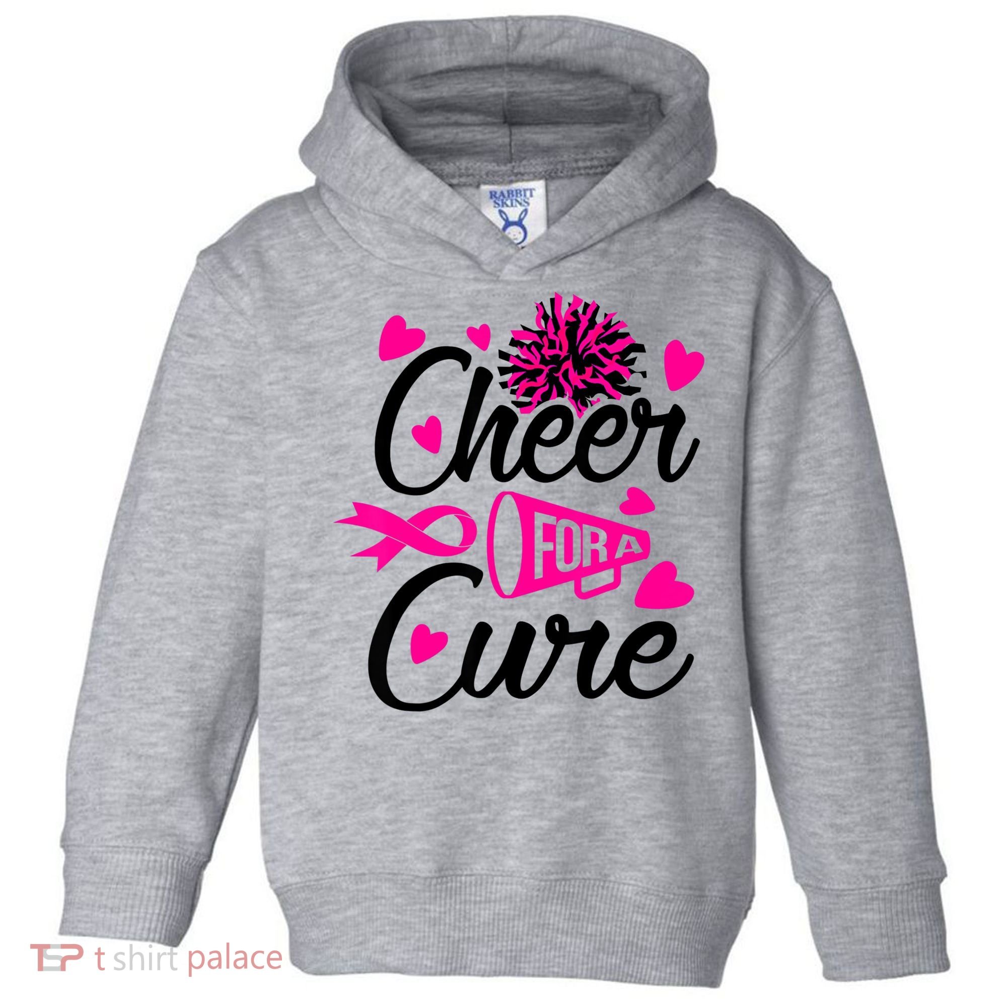 Cheer For A Cure Breast Cancer Awareness Toddler Hoodie