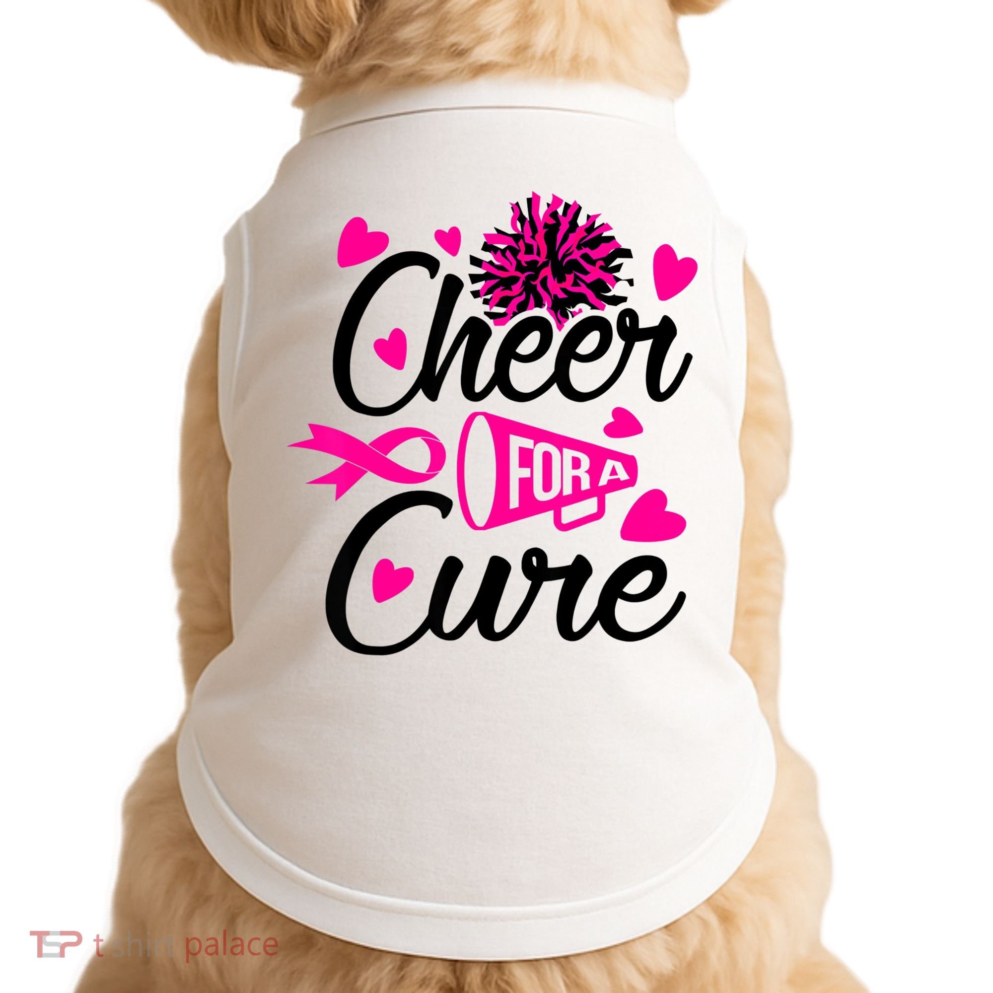 Cheer For A Cure Breast Cancer Awareness Doggie Tank