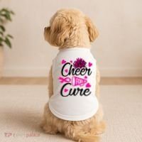 Cheer For A Cure Breast Cancer Awareness Doggie Tank thumb 2