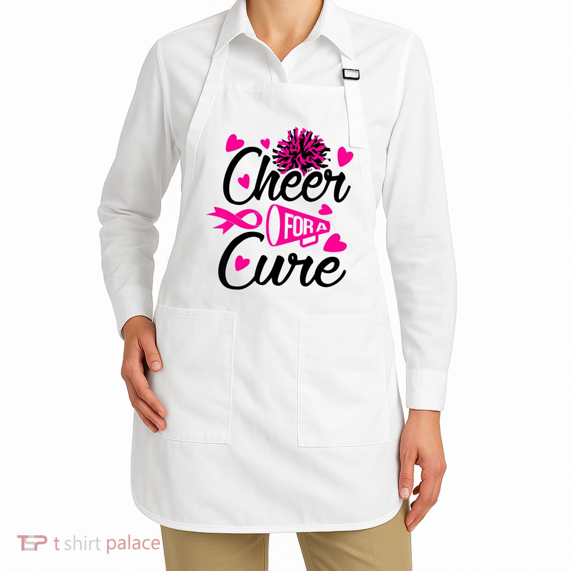 Cheer For A Cure Breast Cancer Awareness Apron