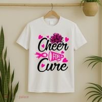 Cheer For A Cure Breast Cancer Awareness T-Shirt thumb 2