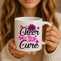 Cheer For A Cure Breast Cancer Awareness Coffee Mug thumb 3