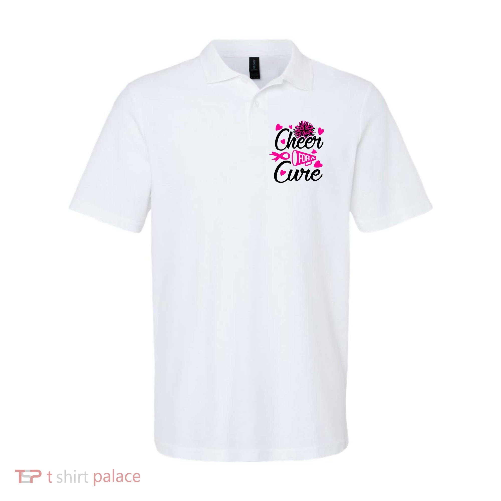 Cheer For A Cure Breast Cancer Awareness Polo