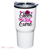 Cheer For A Cure Breast Cancer Awareness Tumbler thumb 0