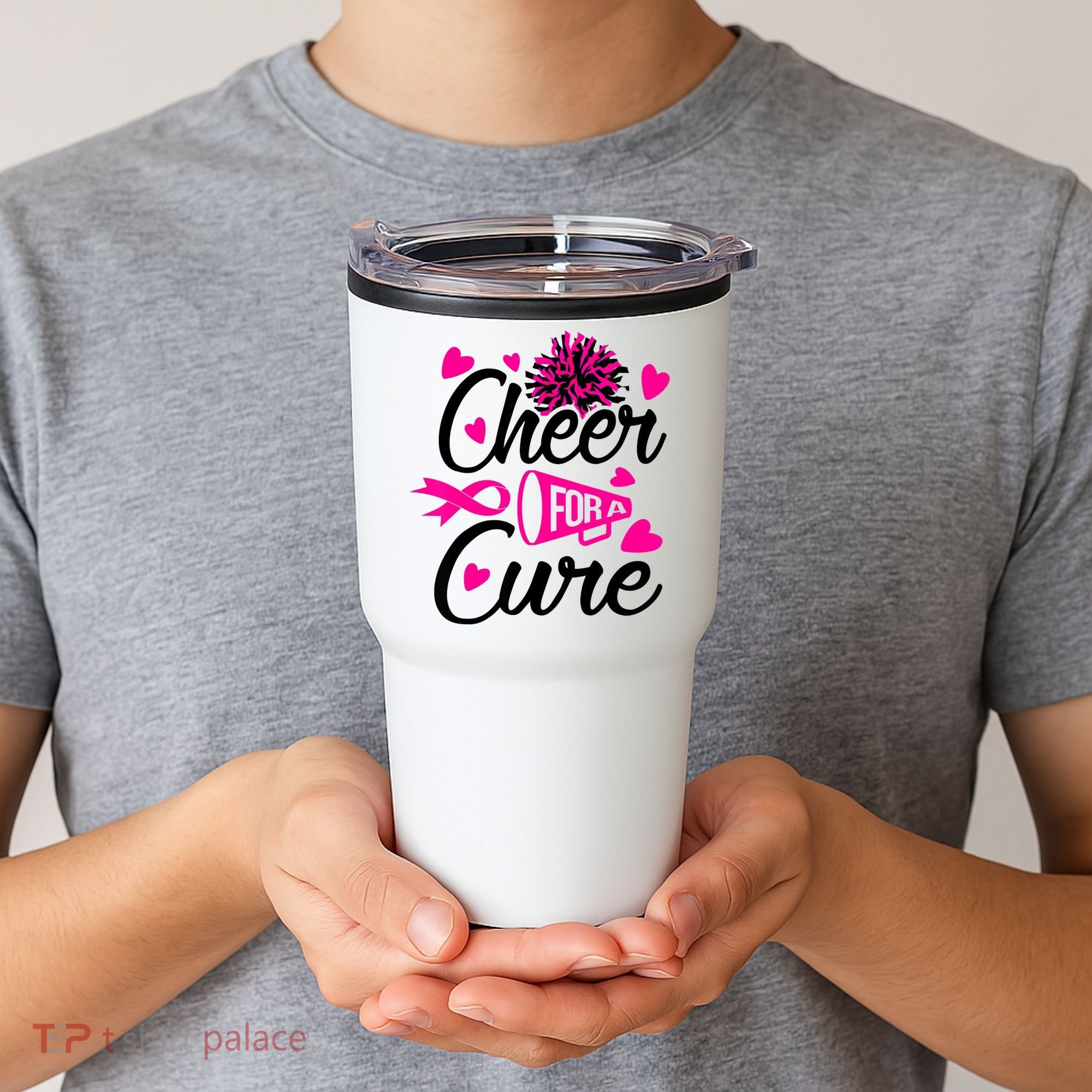 Cheer For A Cure Breast Cancer Awareness Tumbler