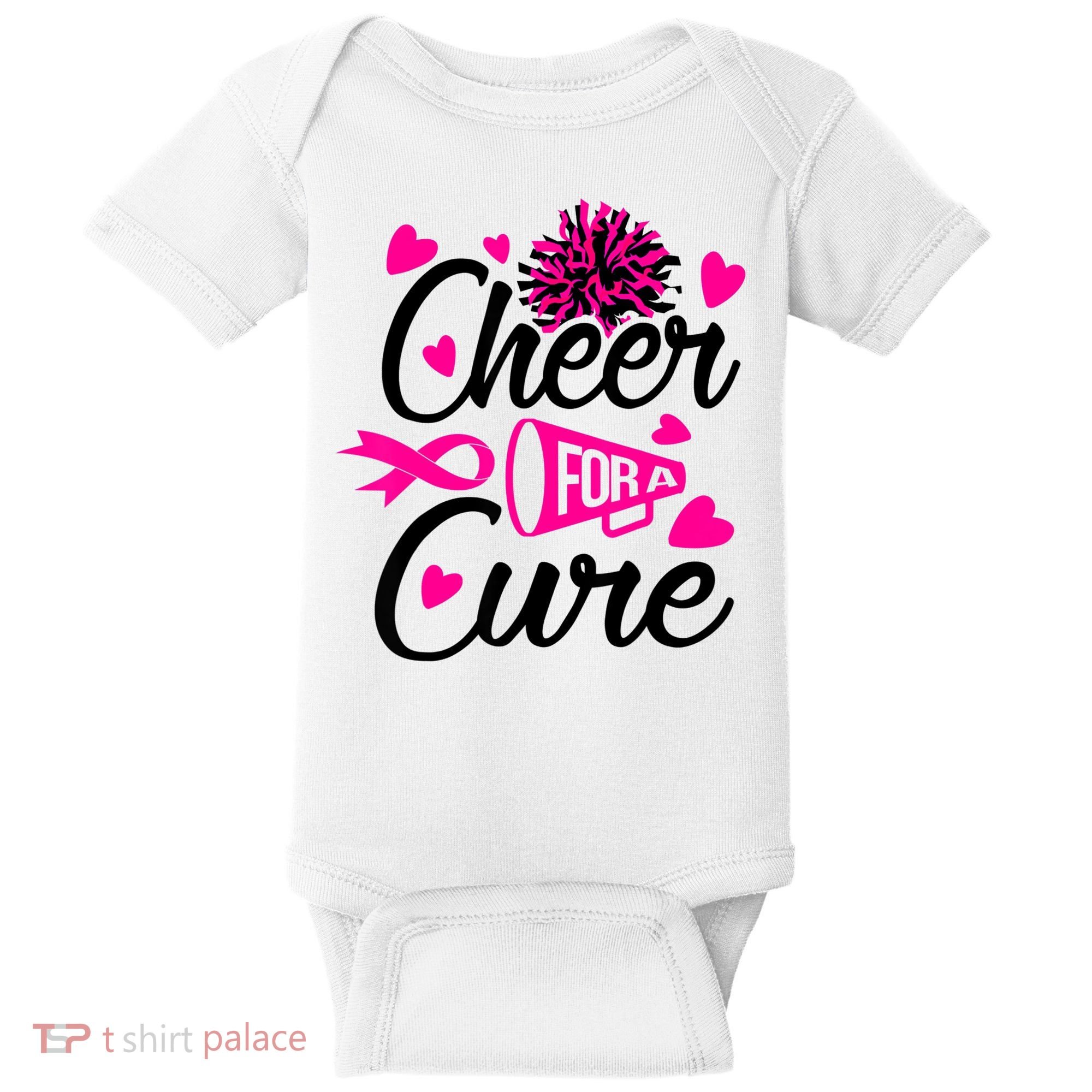 Cheer For A Cure Breast Cancer Awareness Baby Bodysuit