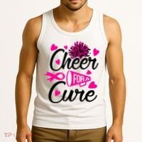 Cheer For A Cure Breast Cancer Awareness Tank Top thumb 3