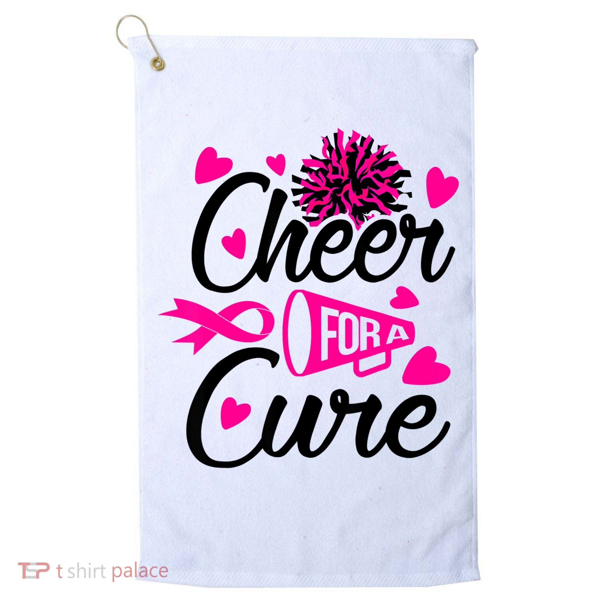 Cheer For A Cure Breast Cancer Awareness Golf Towel