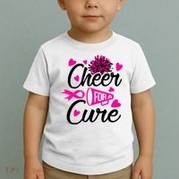 Cheer For A Cure Breast Cancer Awareness Toddler T-Shirt thumb 2