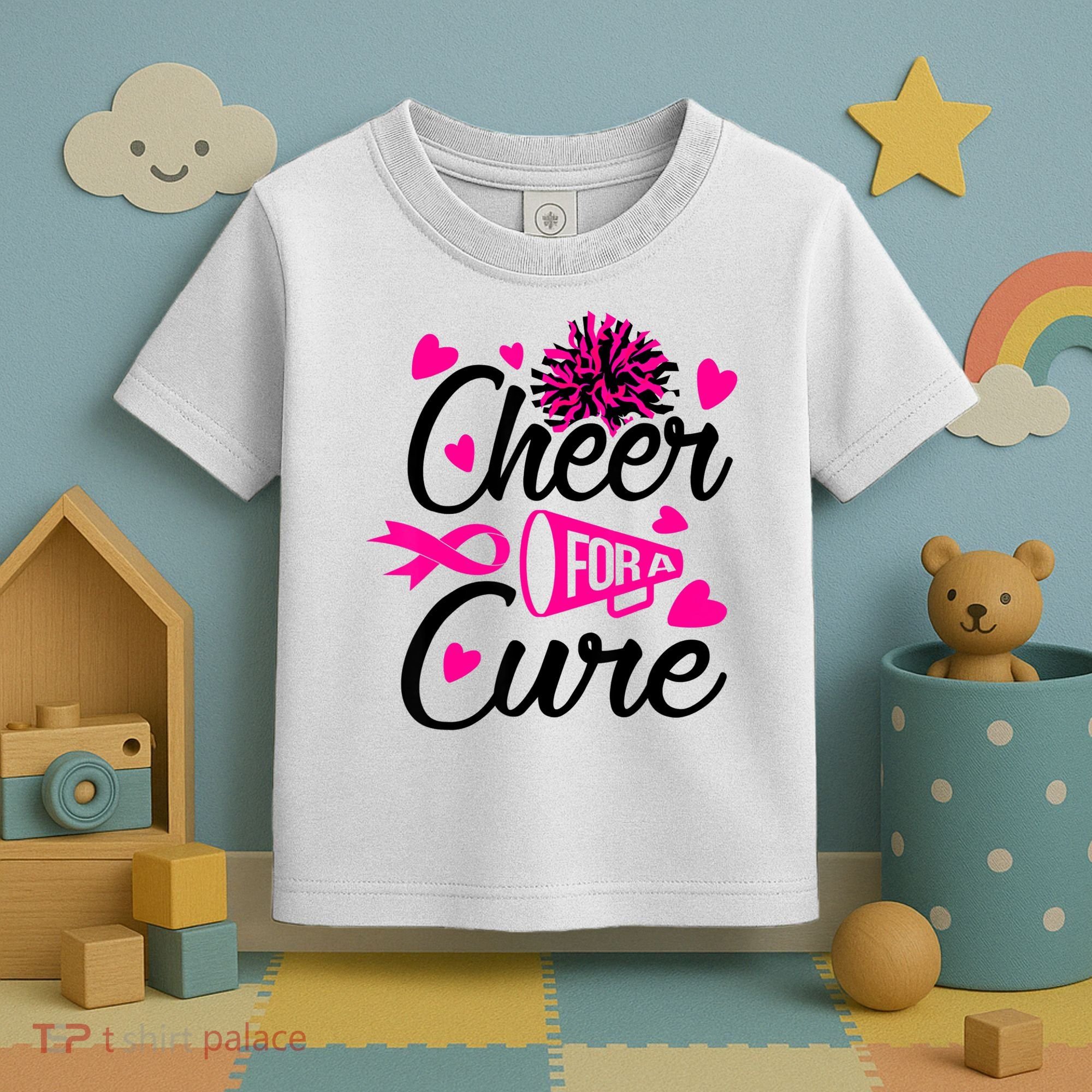 Cheer For A Cure Breast Cancer Awareness Toddler T-Shirt