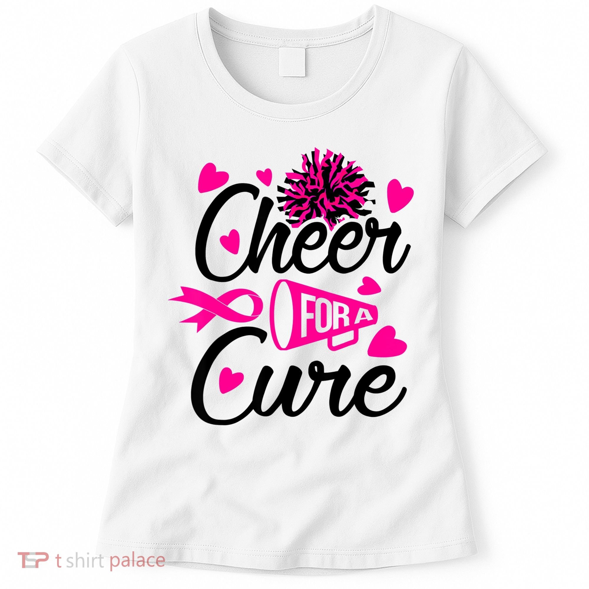 Cheer For A Cure Breast Cancer Awareness Women's T-Shirt