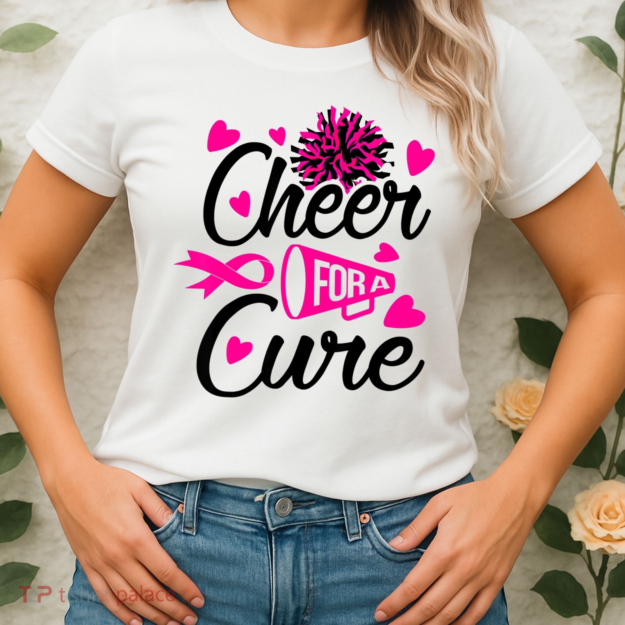 Cheer For A Cure Breast Cancer Awareness Women's T-Shirt