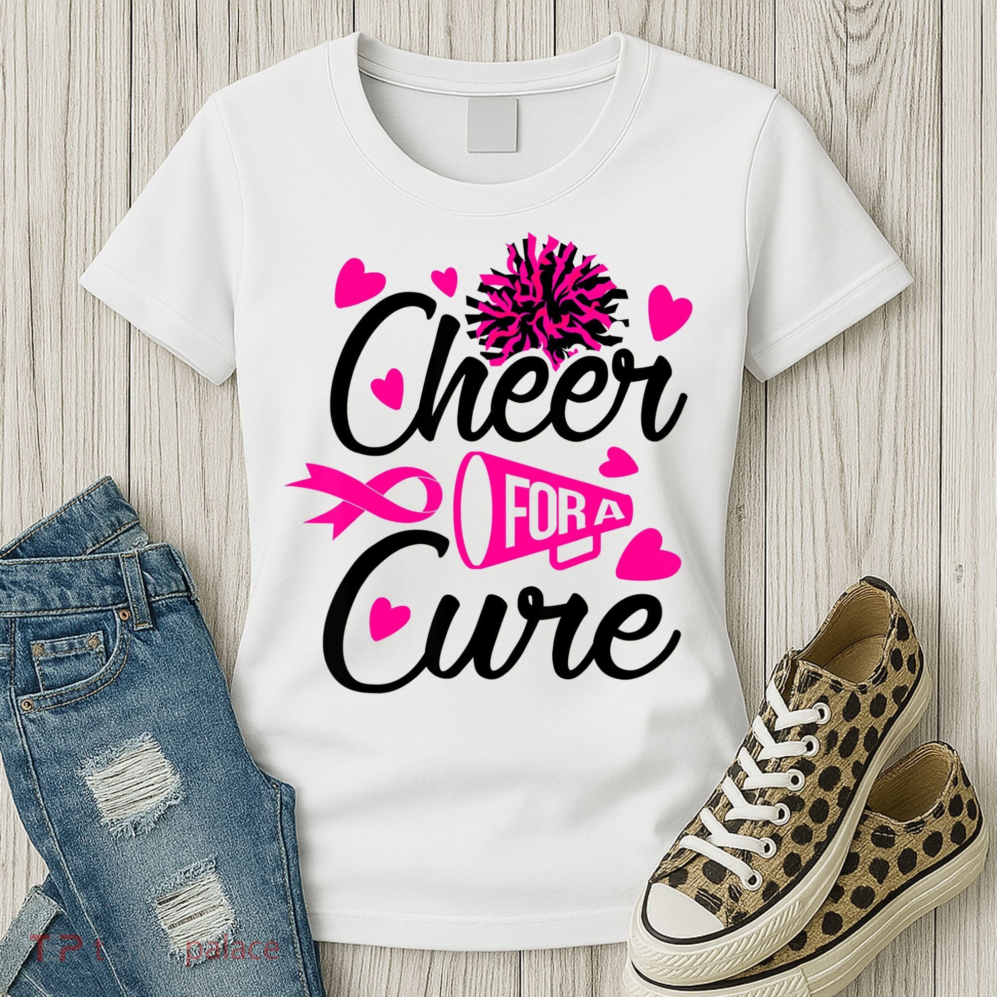 Cheer For A Cure Breast Cancer Awareness Women's T-Shirt