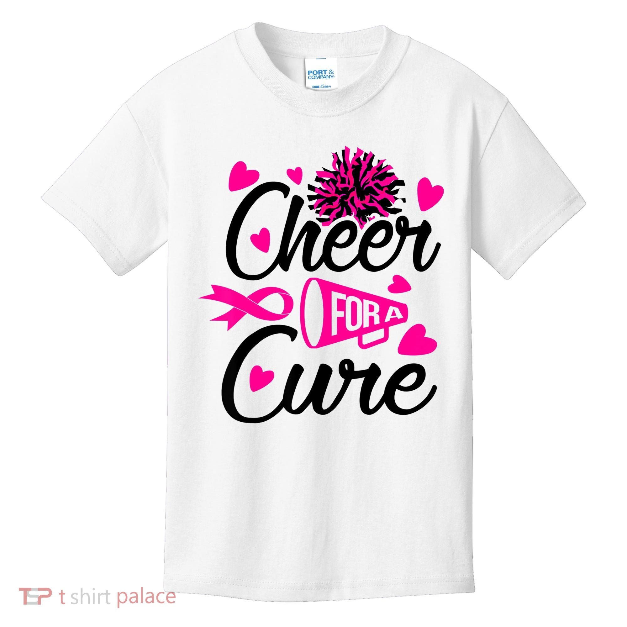 Cheer For A Cure Breast Cancer Awareness Kids T-Shirt