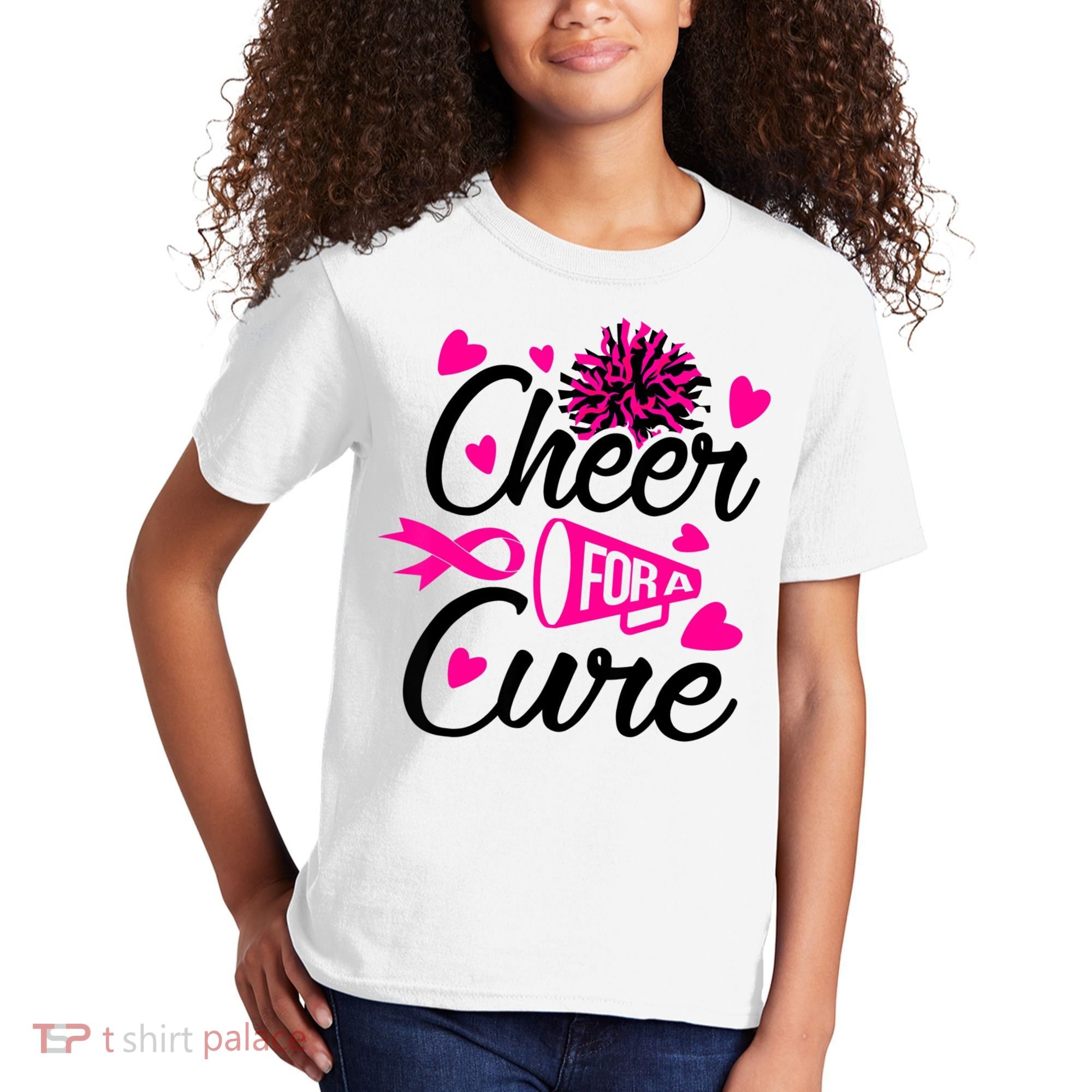 Cheer For A Cure Breast Cancer Awareness Kids T-Shirt