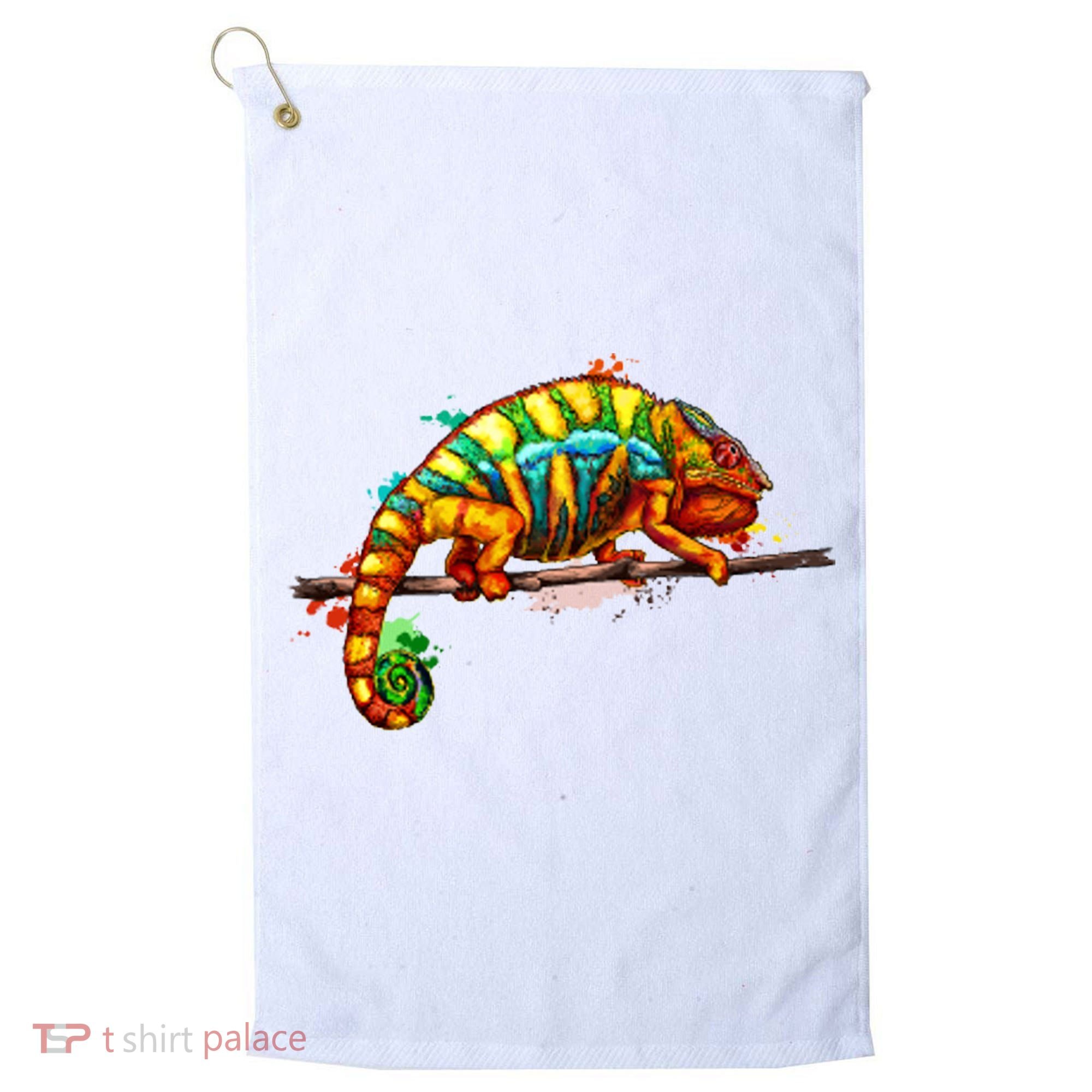 Chameleon From A Splash Golf Towel