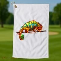 Chameleon From A Splash Golf Towel thumb 1