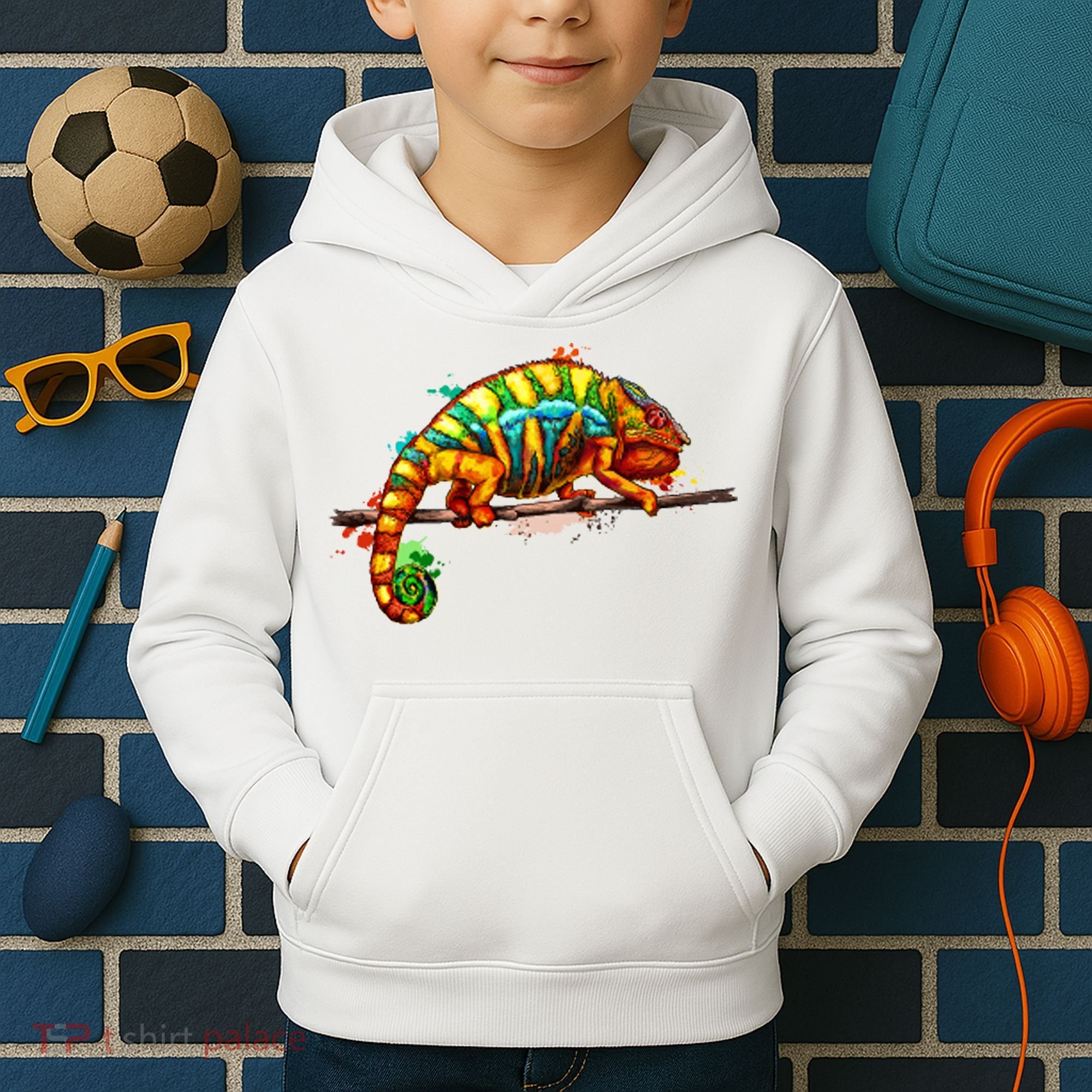Chameleon From A Splash Kids Hoodie