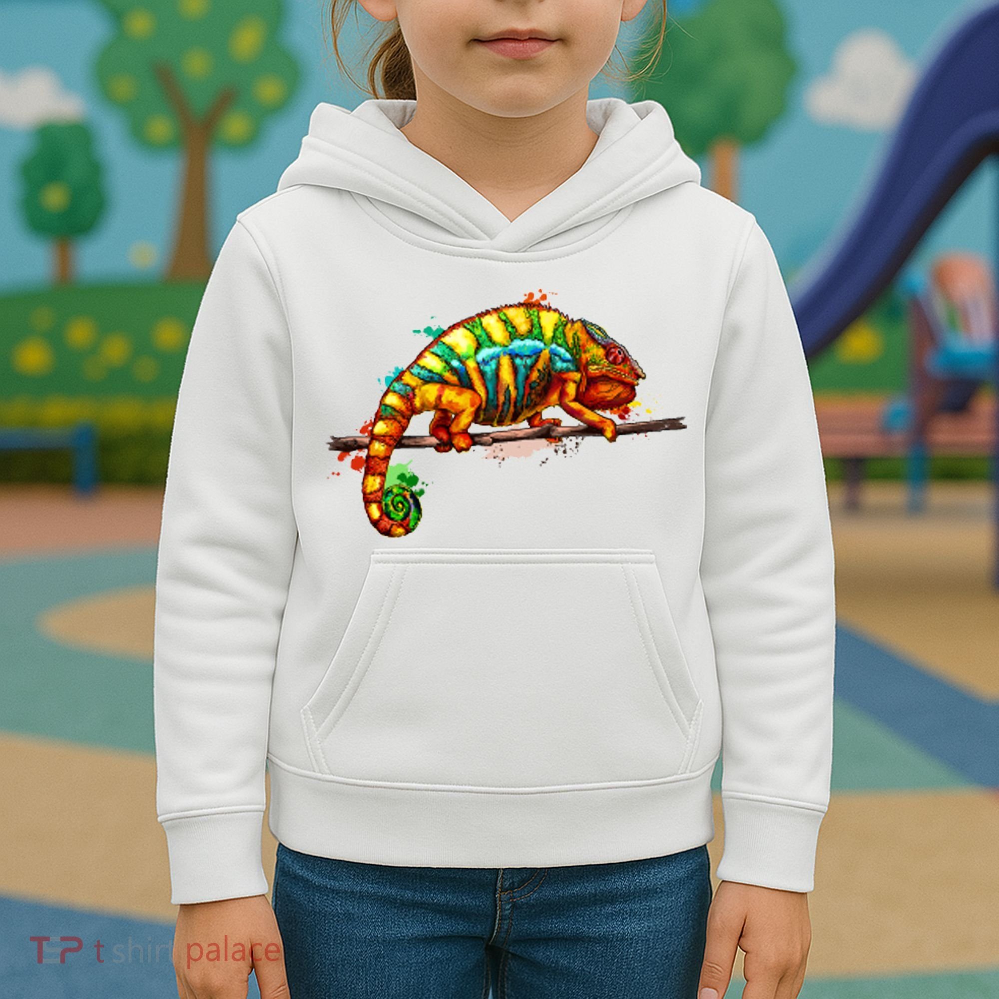 Chameleon From A Splash Kids Hoodie