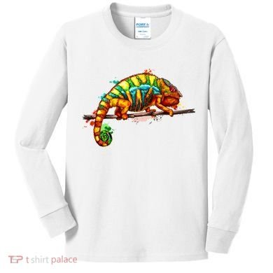 Chameleon From A Splash Kids Long Sleeve Shirt
