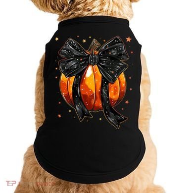 Cute Fall Autumn Halloween Pumpkin Doggie Tank