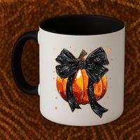 Cute Fall Autumn Halloween Pumpkin Coffee Mug thumb 2