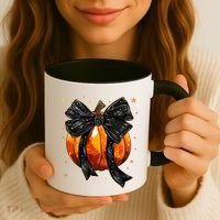 Cute Fall Autumn Halloween Pumpkin Coffee Mug thumb 3