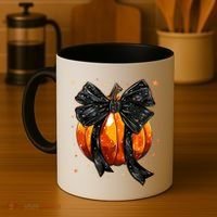 Cute Fall Autumn Halloween Pumpkin Coffee Mug thumb 4