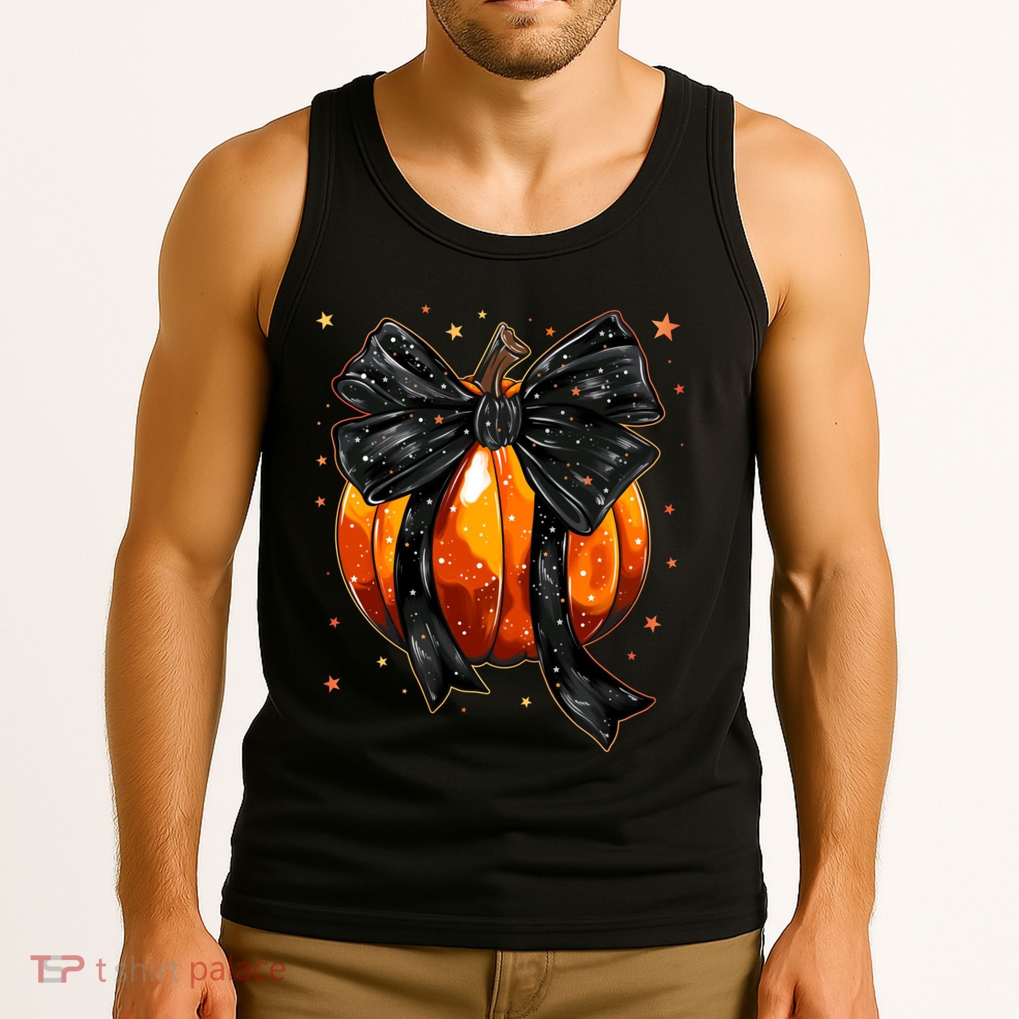 Cute Fall Autumn Halloween Pumpkin Tank Top