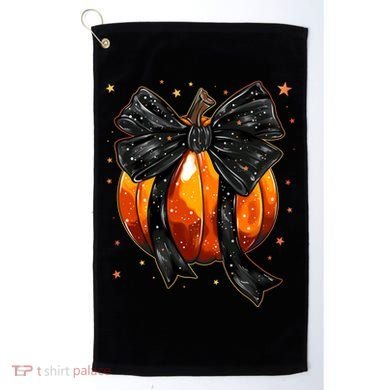 Cute Fall Autumn Halloween Pumpkin Golf Towel