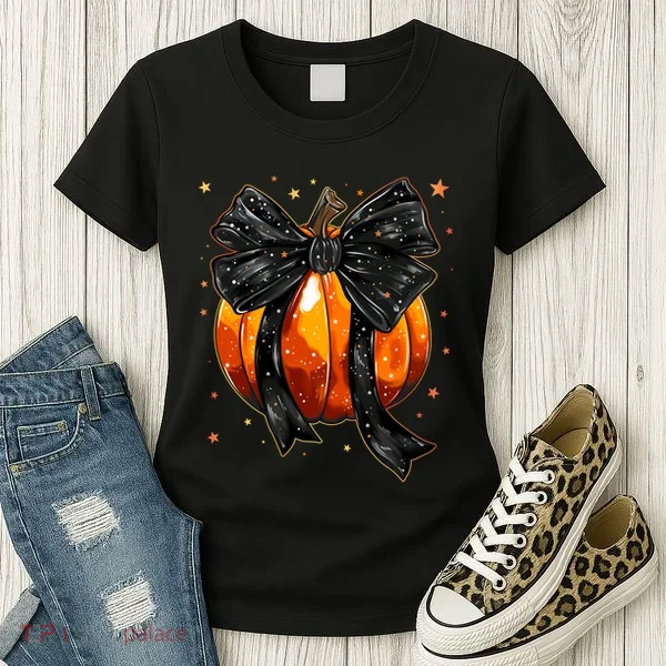 Cute Fall Autumn Halloween Pumpkin Women's T-Shirt