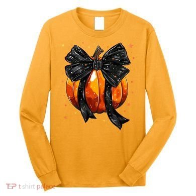 Cute Fall Autumn Halloween Pumpkin Long Sleeve Shirt