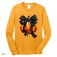 Cute Fall Autumn Halloween Pumpkin Long Sleeve Shirt thumb 0