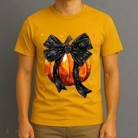 Cute Fall Autumn Halloween Pumpkin T-Shirt thumb 3