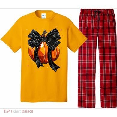 Cute Fall Autumn Halloween Pumpkin Pajama Set