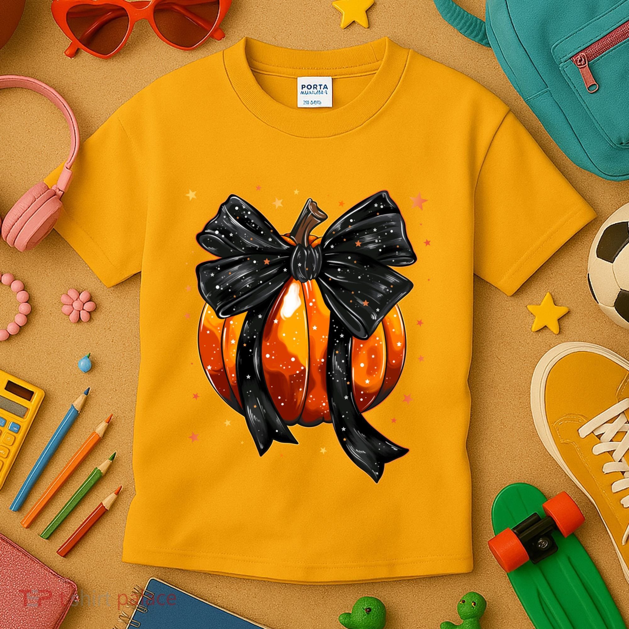 Cute Fall Autumn Halloween Pumpkin Kids T-Shirt