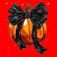 Cute Fall Autumn Halloween Pumpkin Santa Hat thumb 1