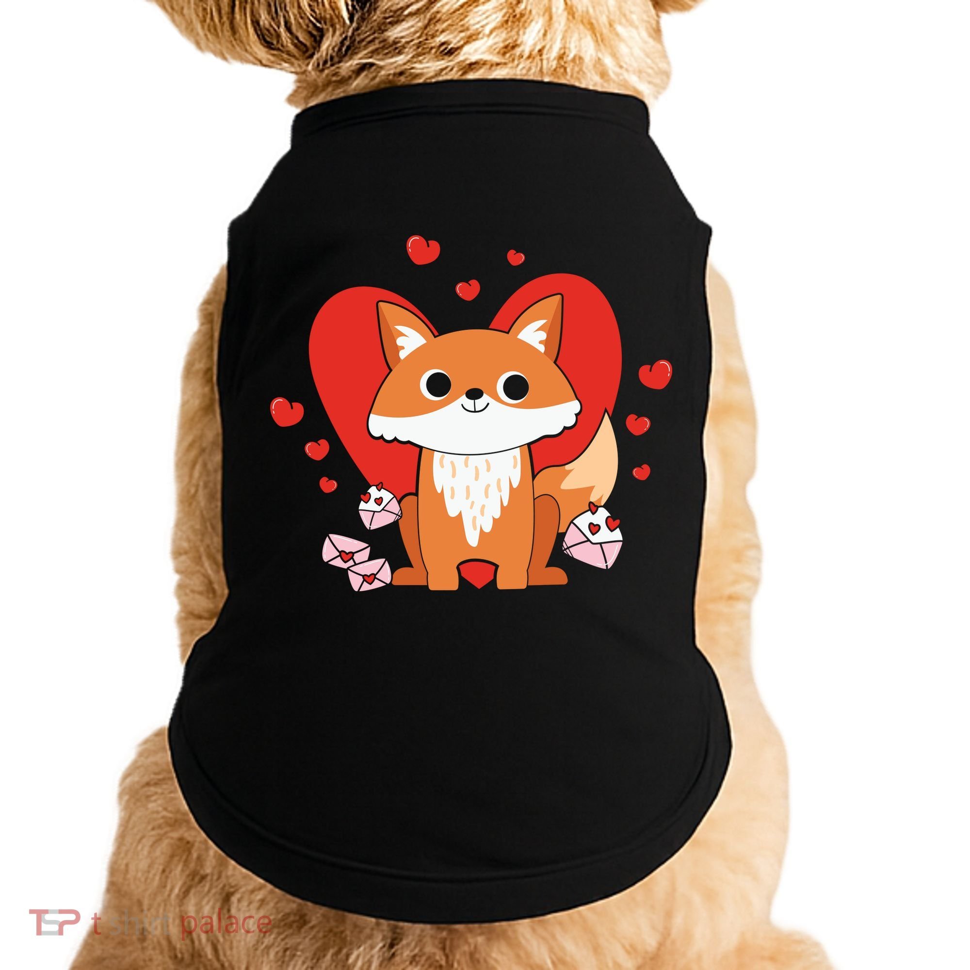 Cute Fox Animal Valentine Gift For Valentine Day Doggie Tank