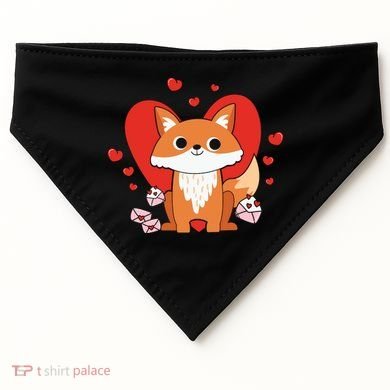 Cute Fox Animal Valentine Gift For Valentine Day USA-Made Doggie Bandana