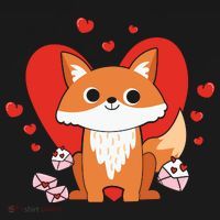 Cute Fox Animal Valentine Gift For Valentine Day Long Sleeve Shirt thumb 2