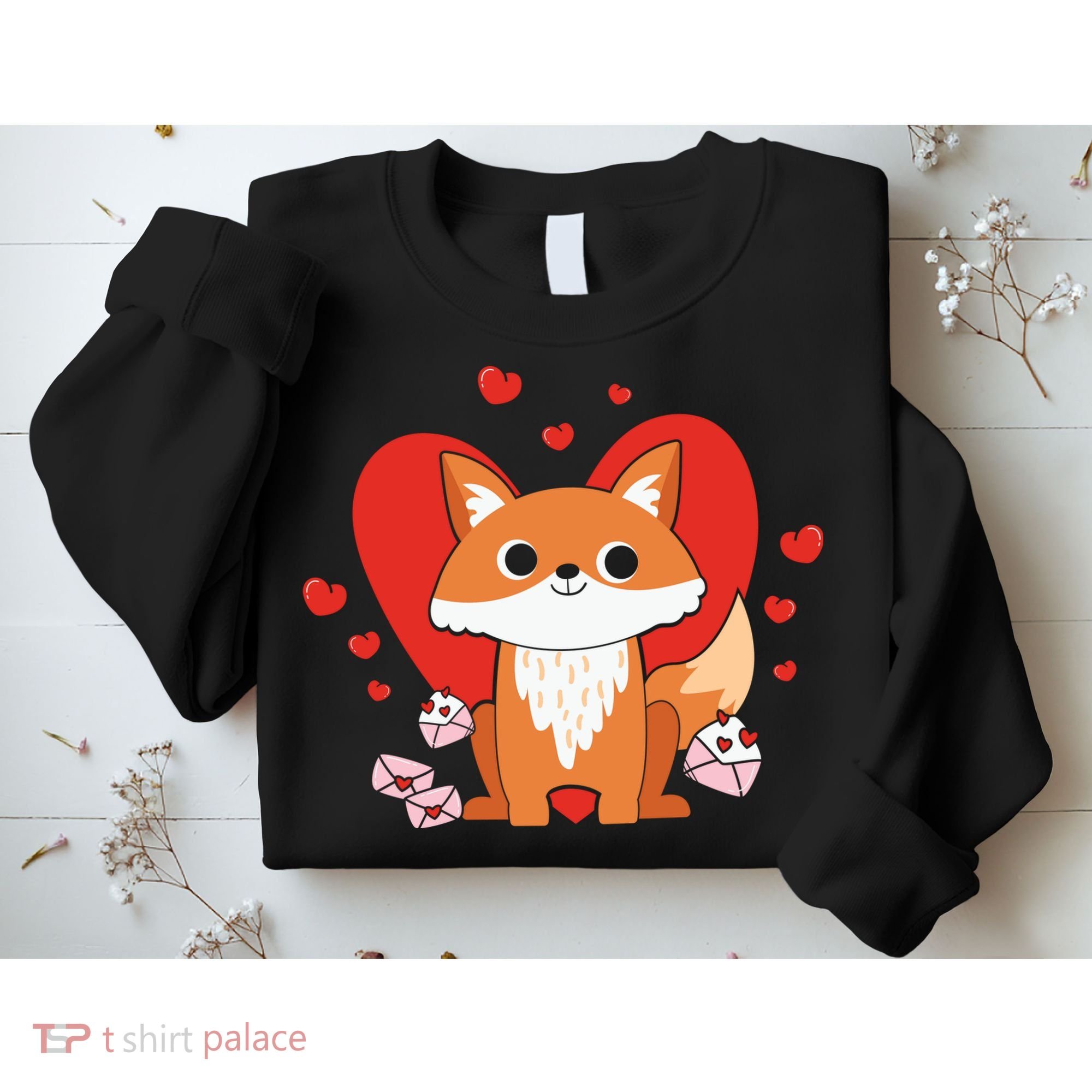 Cute Fox Animal Valentine Gift For Valentine Day Sweatshirt