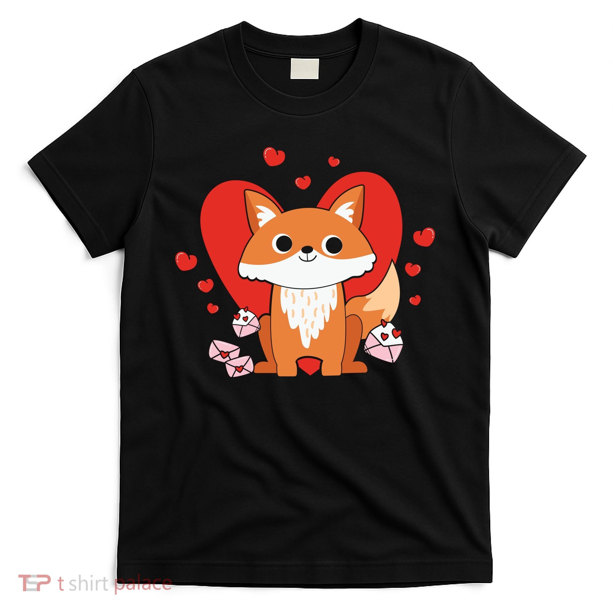 Cute Fox Animal Valentine Gift For Valentine Day T-Shirt