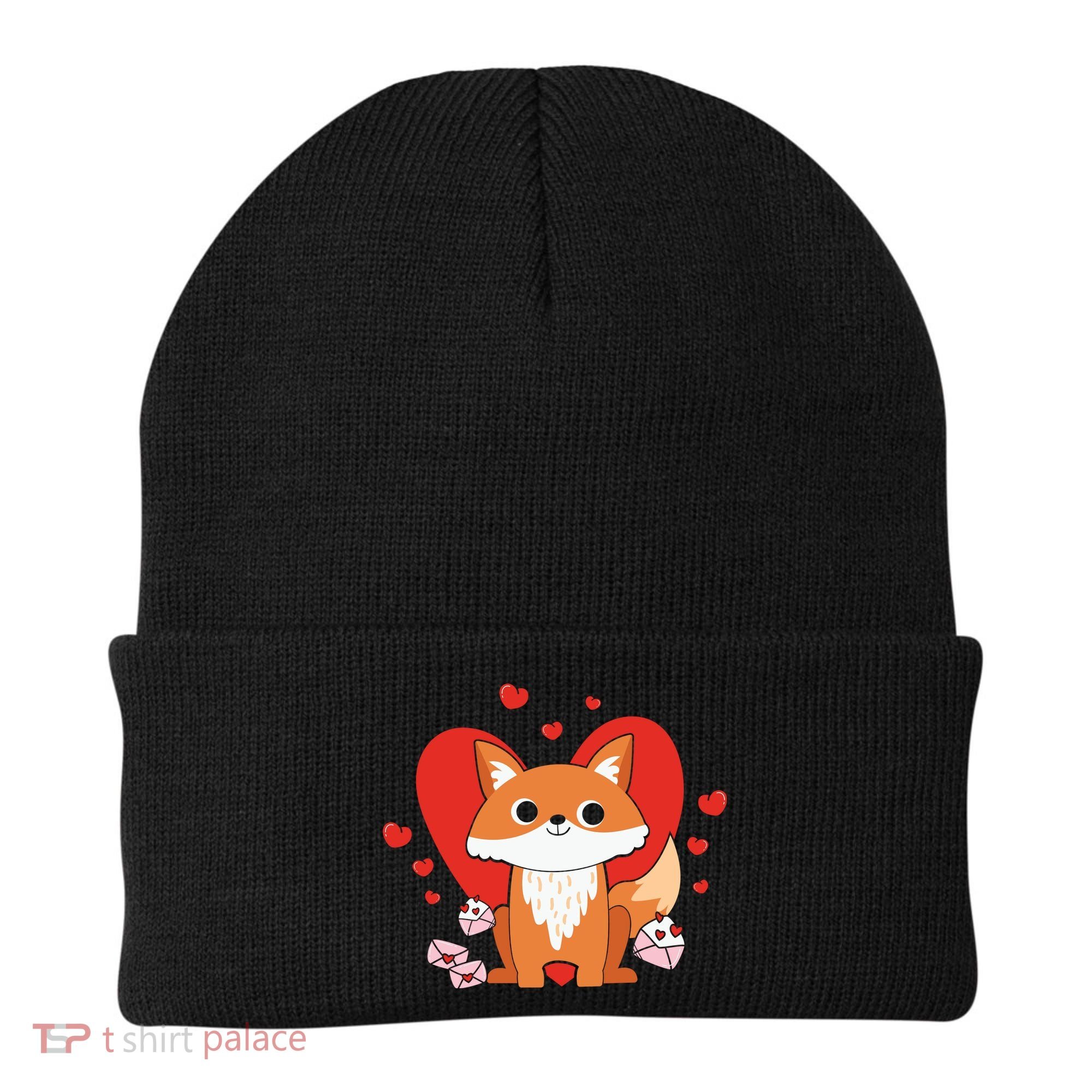 Cute Fox Animal Valentine Gift For Valentine Day Beanie