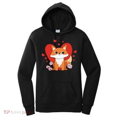 Cute Fox Animal Valentine Gift For Valentine Day Women's Hoodie