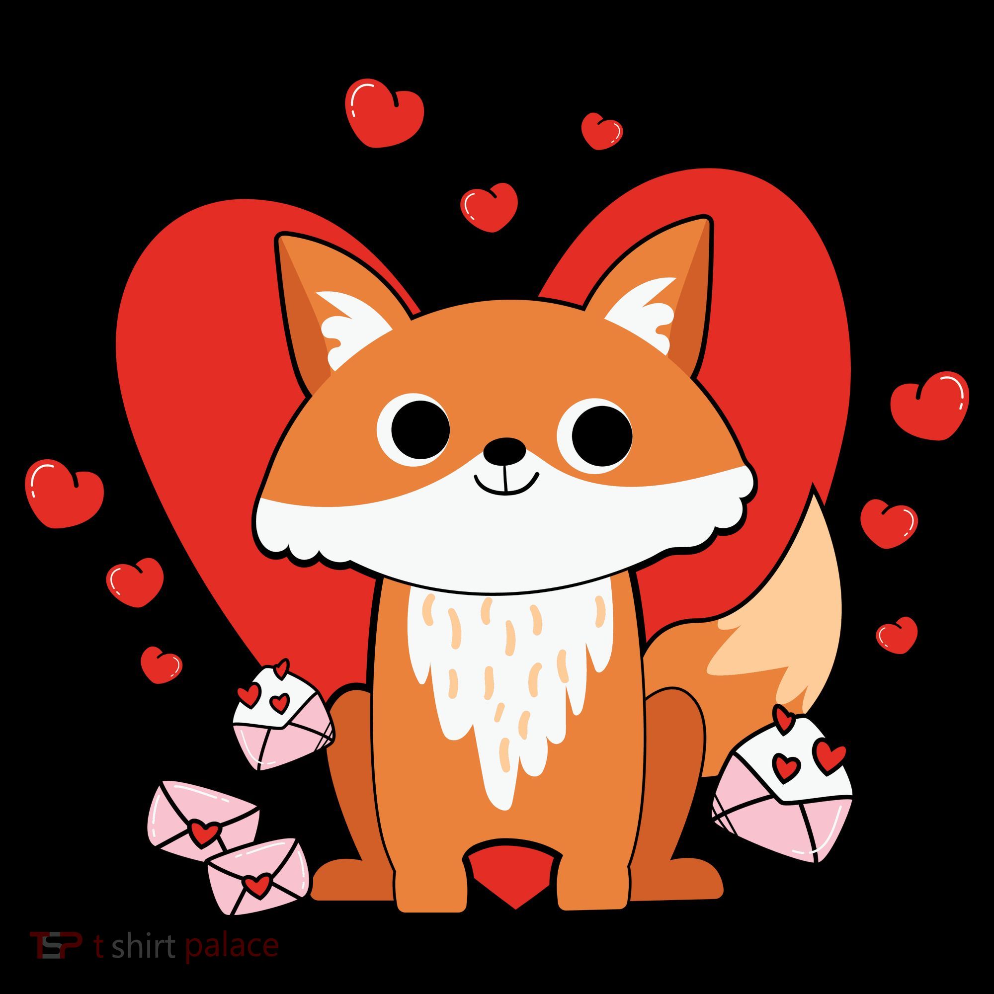 Cute Fox Animal Valentine Gift For Valentine Day Women's Hoodie
