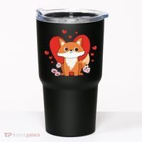 Cute Fox Animal Valentine Gift For Valentine Day Tumbler thumb 0