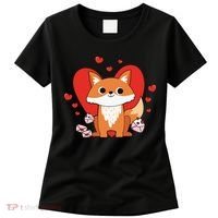 Cute Fox Animal Valentine Gift For Valentine Day Women's T-Shirt thumb 0