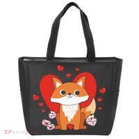 Cute Fox Animal Valentine Gift For Valentine Day Tote Bag thumb 0