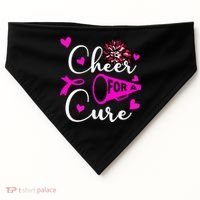 Cheer For A Cure Breast Cancer Awareness USA-Made Doggie Bandana thumb 0