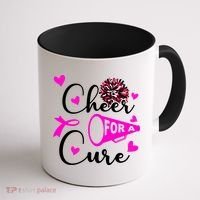 Cheer For A Cure Breast Cancer Awareness Coffee Mug thumb 1